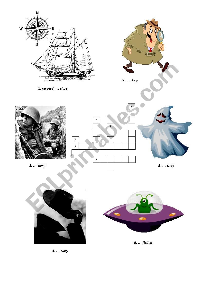 Literature (crossword) worksheet