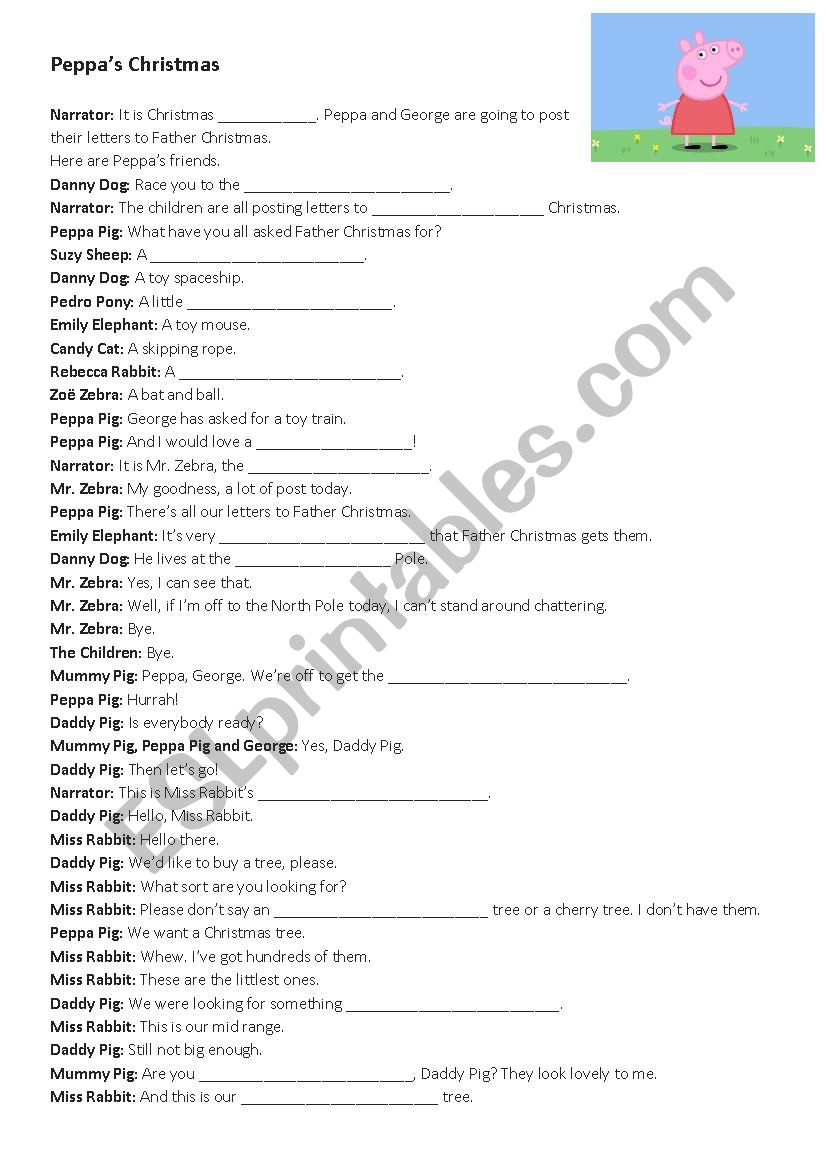 PeppaÂ´s Christmas worksheet
