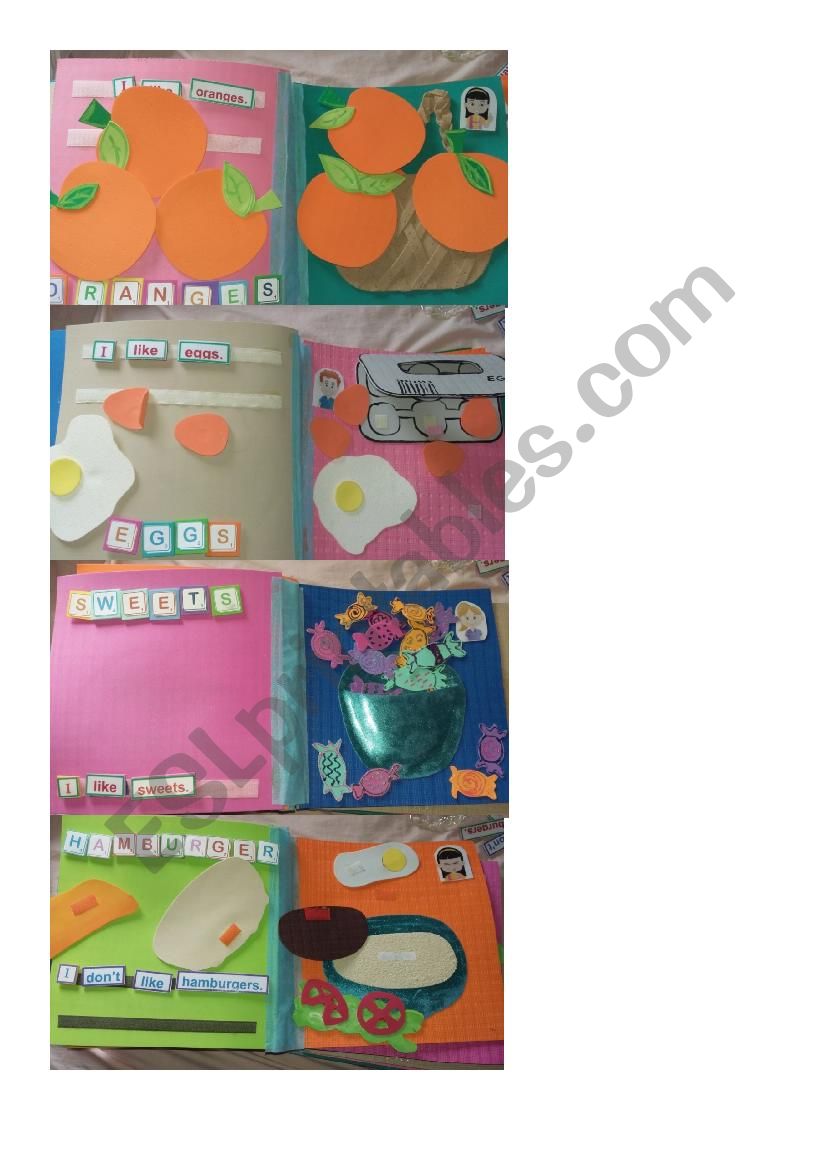 food book worksheet
