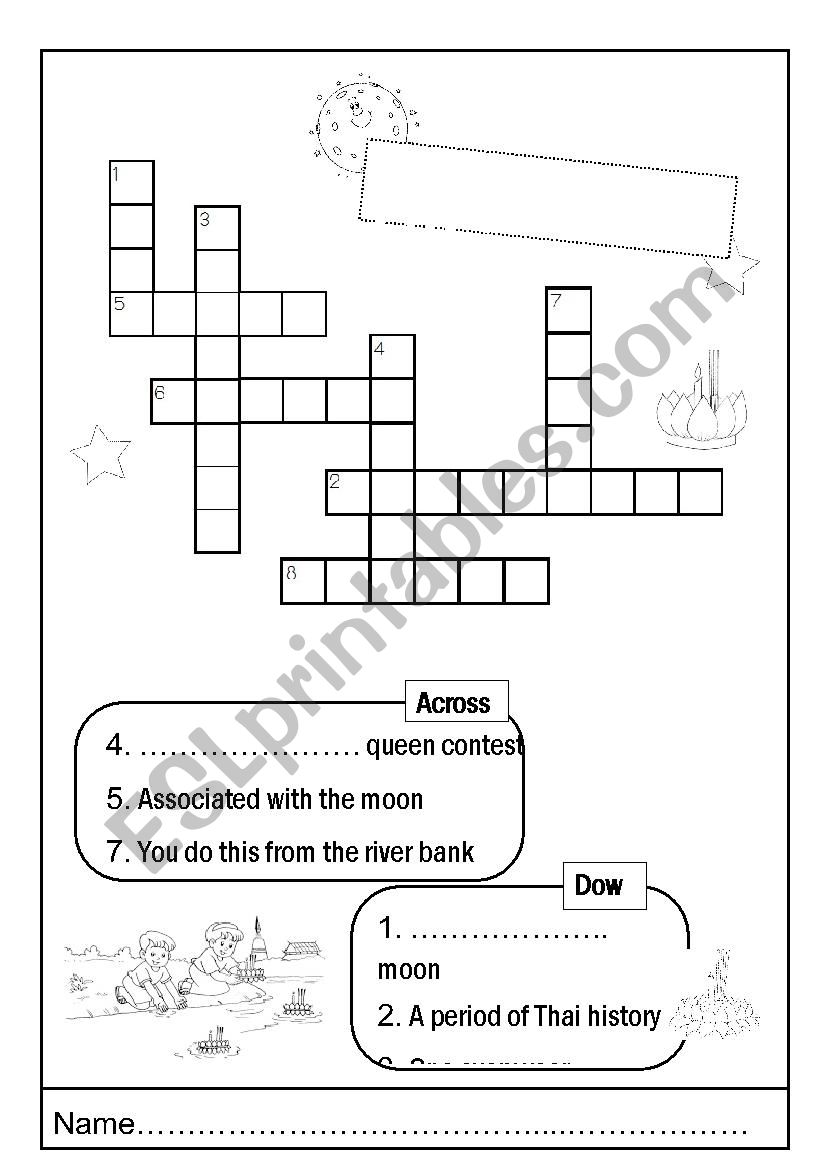 Loy krathong Day worksheet