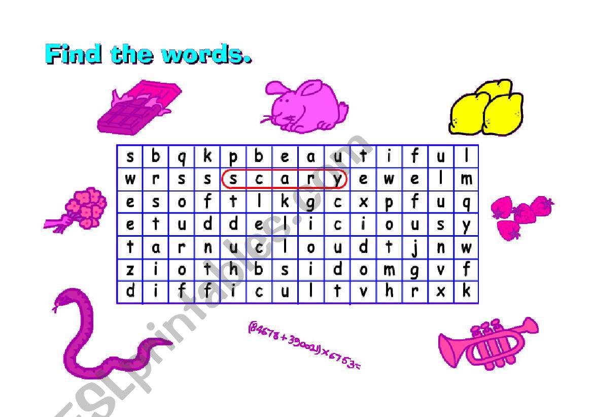 Adjectives worksheet