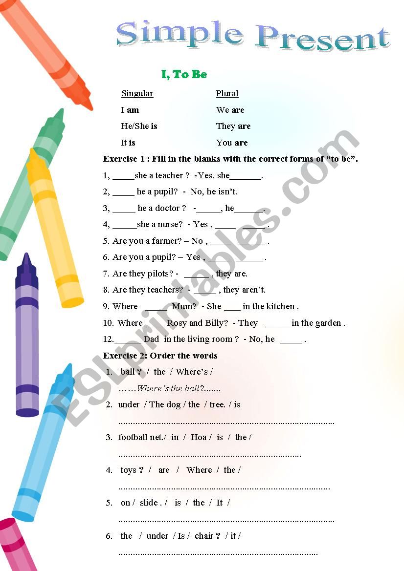 Present Simple worksheet