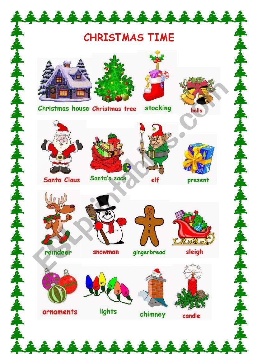 Christmas time worksheet