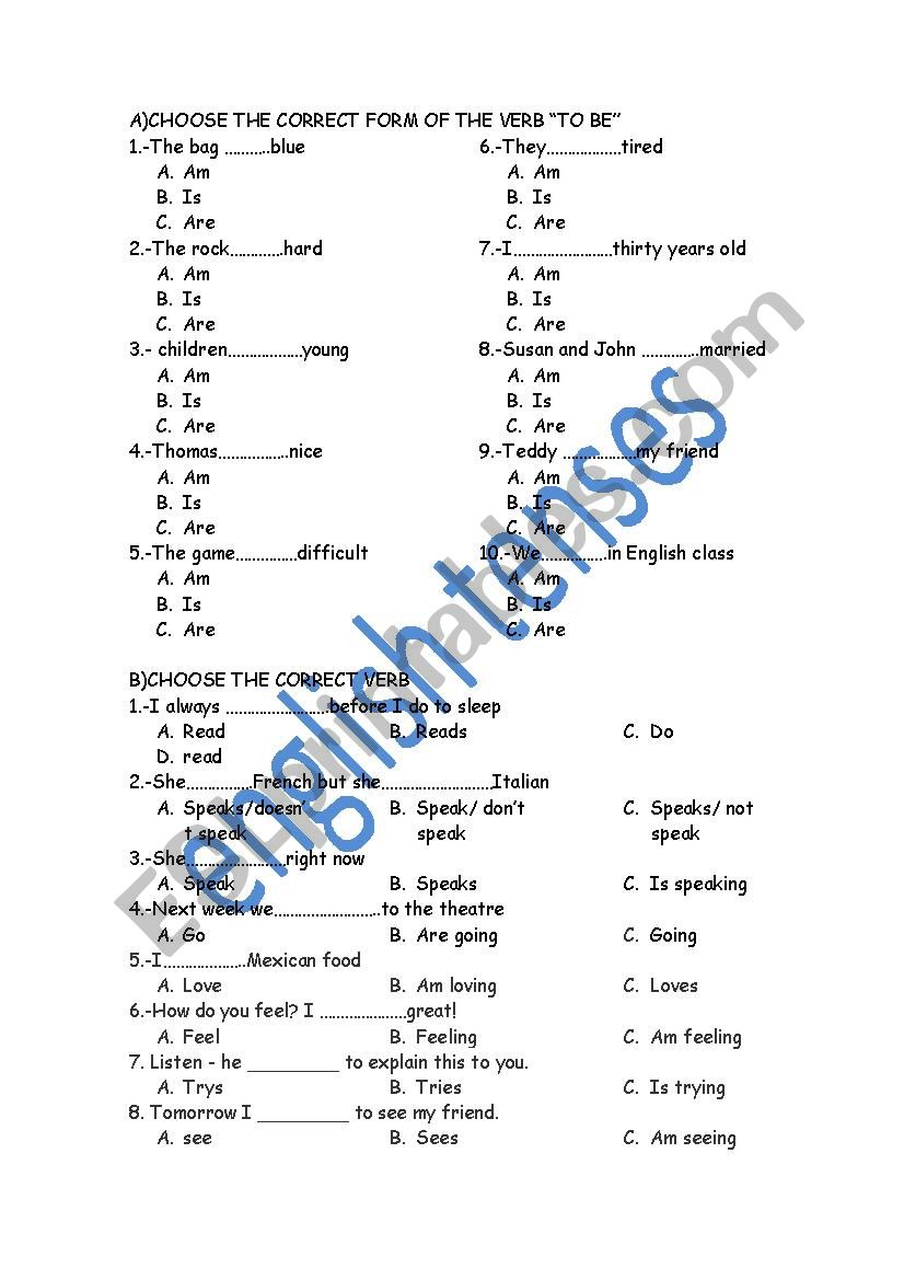 english tenses worksheet