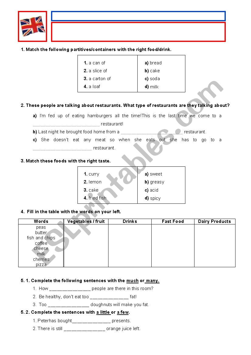 Revision exercises - Level 4 worksheet