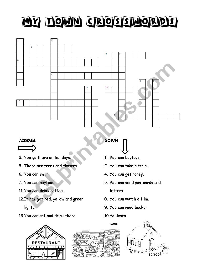 My Town Crosswords 2  worksheet