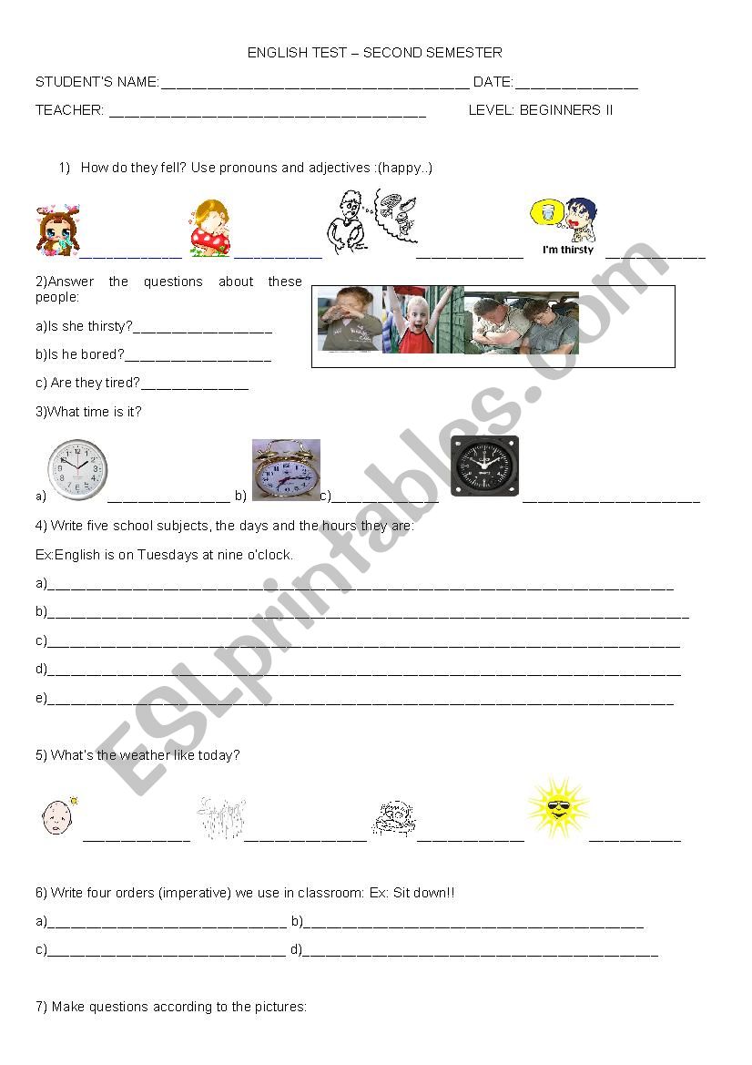 TEST POWER ENGLISH worksheet