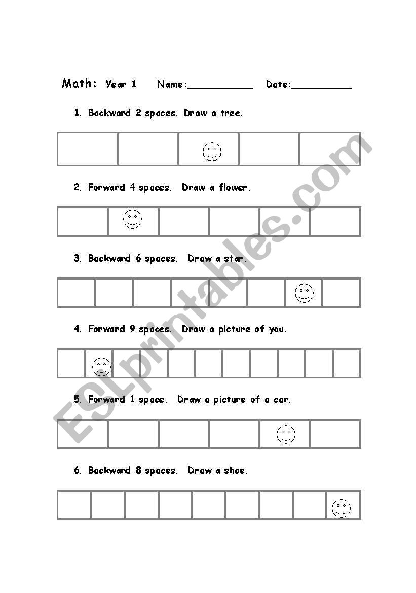 Elementary Math Year 1; Backwards and Forwards 