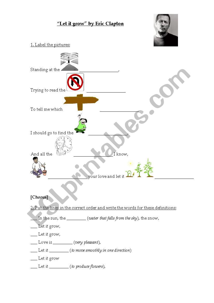 Let it grow worksheet