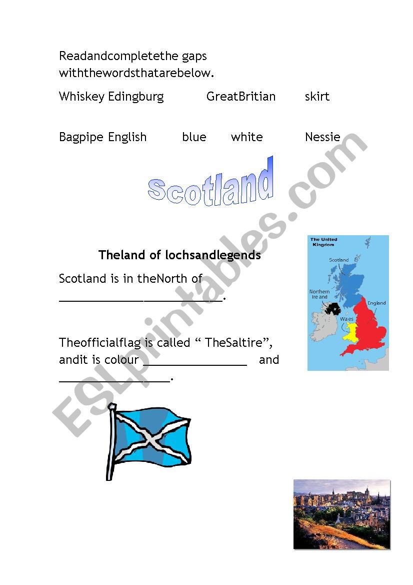 Scotland worksheet