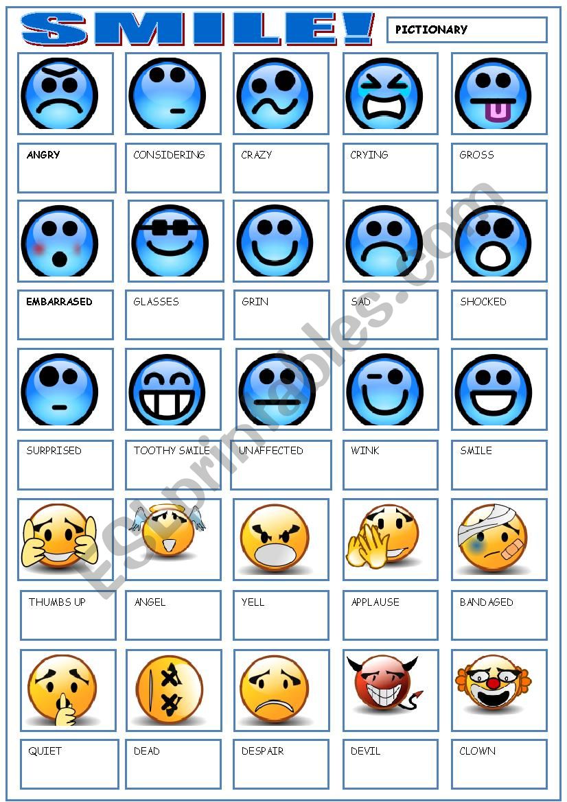 SMILE! worksheet