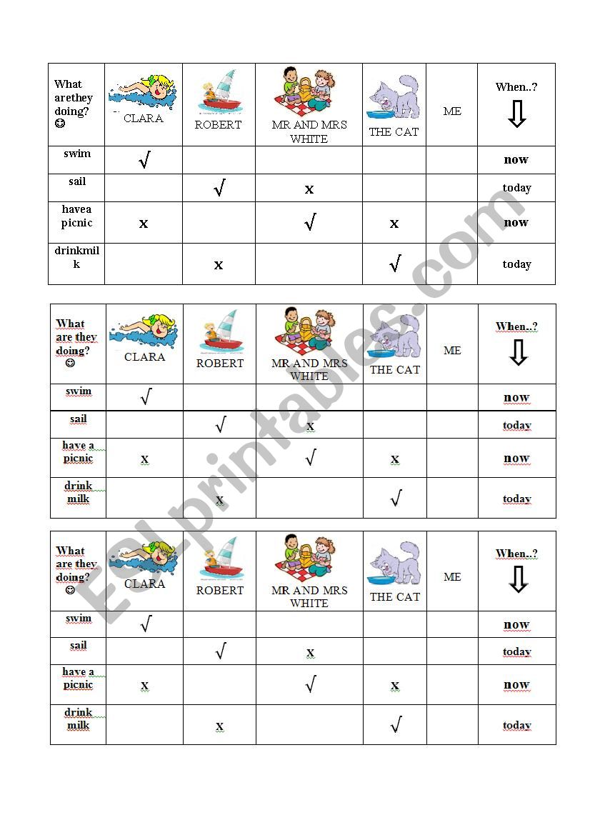 PRESENT CONTINIUOS worksheet