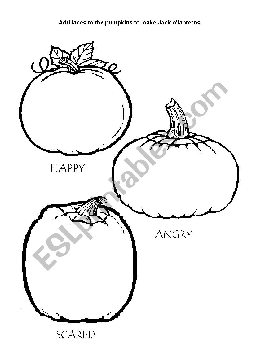 Halloween pumpkins worksheet