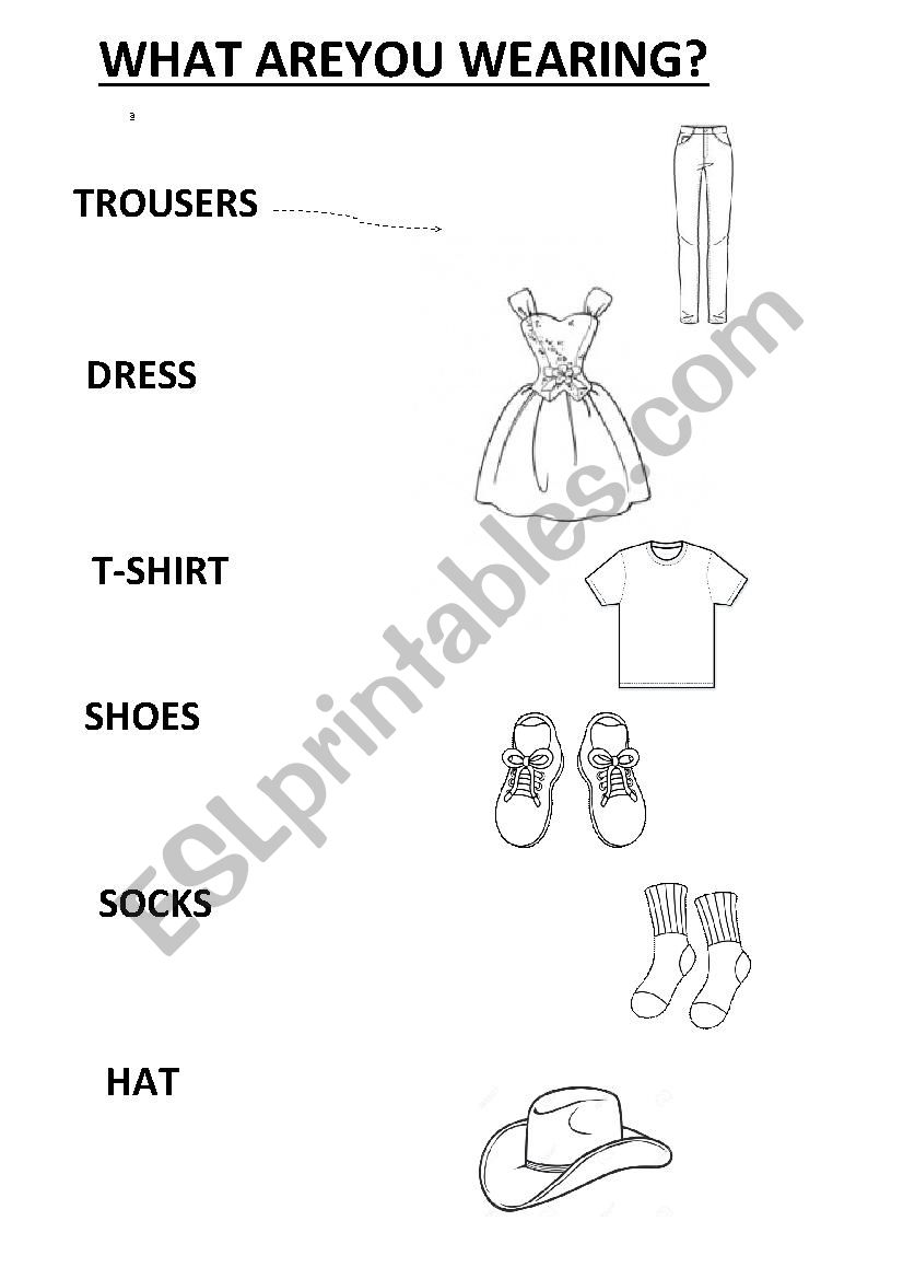 Clothes worksheet