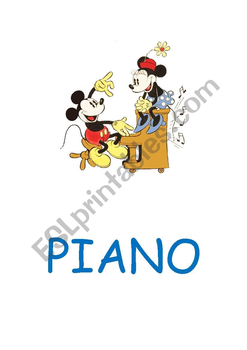 Fun with Disney! Instruments worksheet