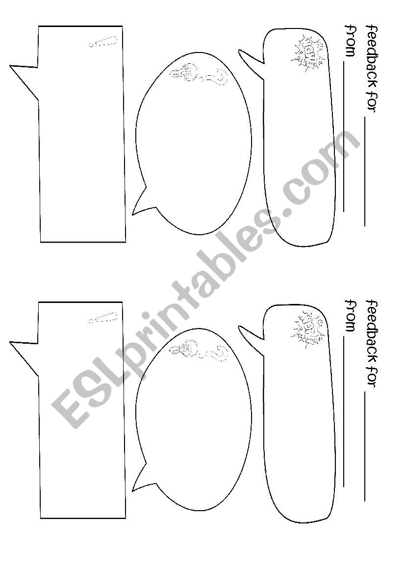 peer feedback worksheet