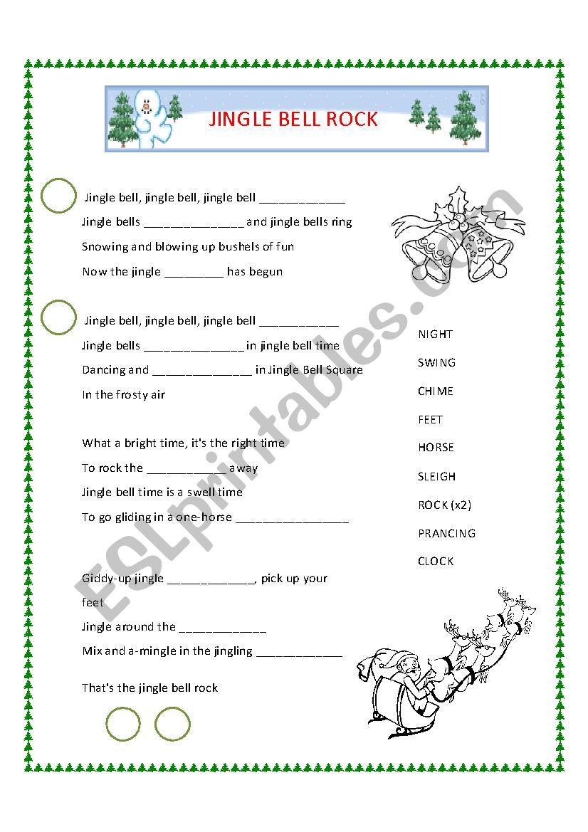 Jingle bell rock activity