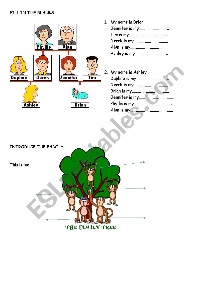 family members worksheet