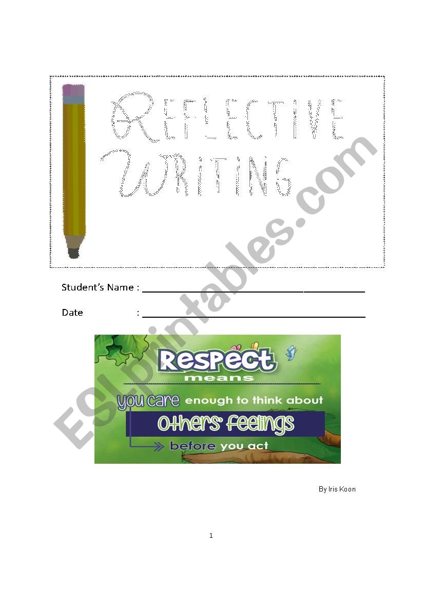 Reflection Writing worksheet