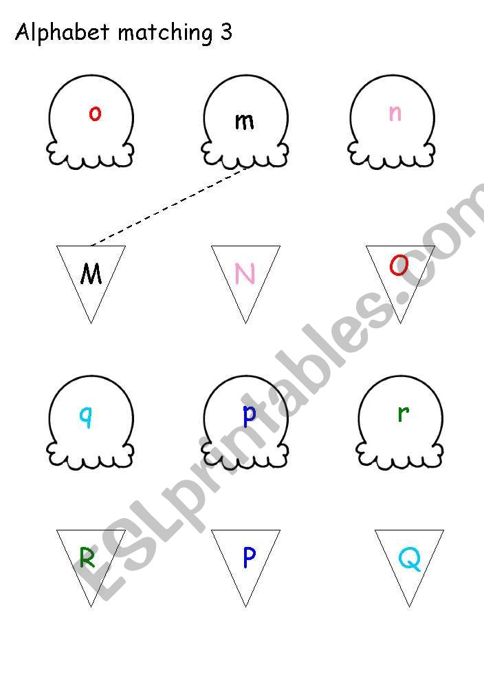 English worksheets: Alphabet matching