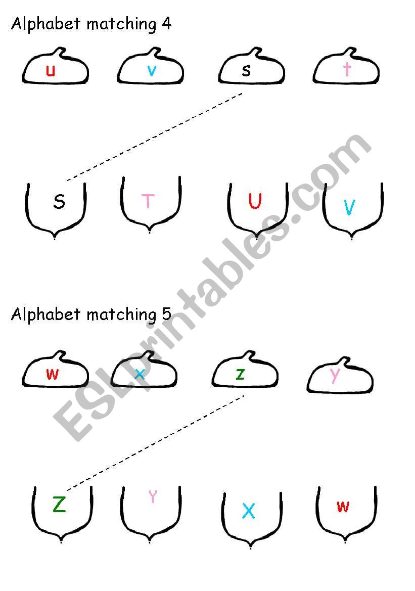 Alphabet matching  worksheet