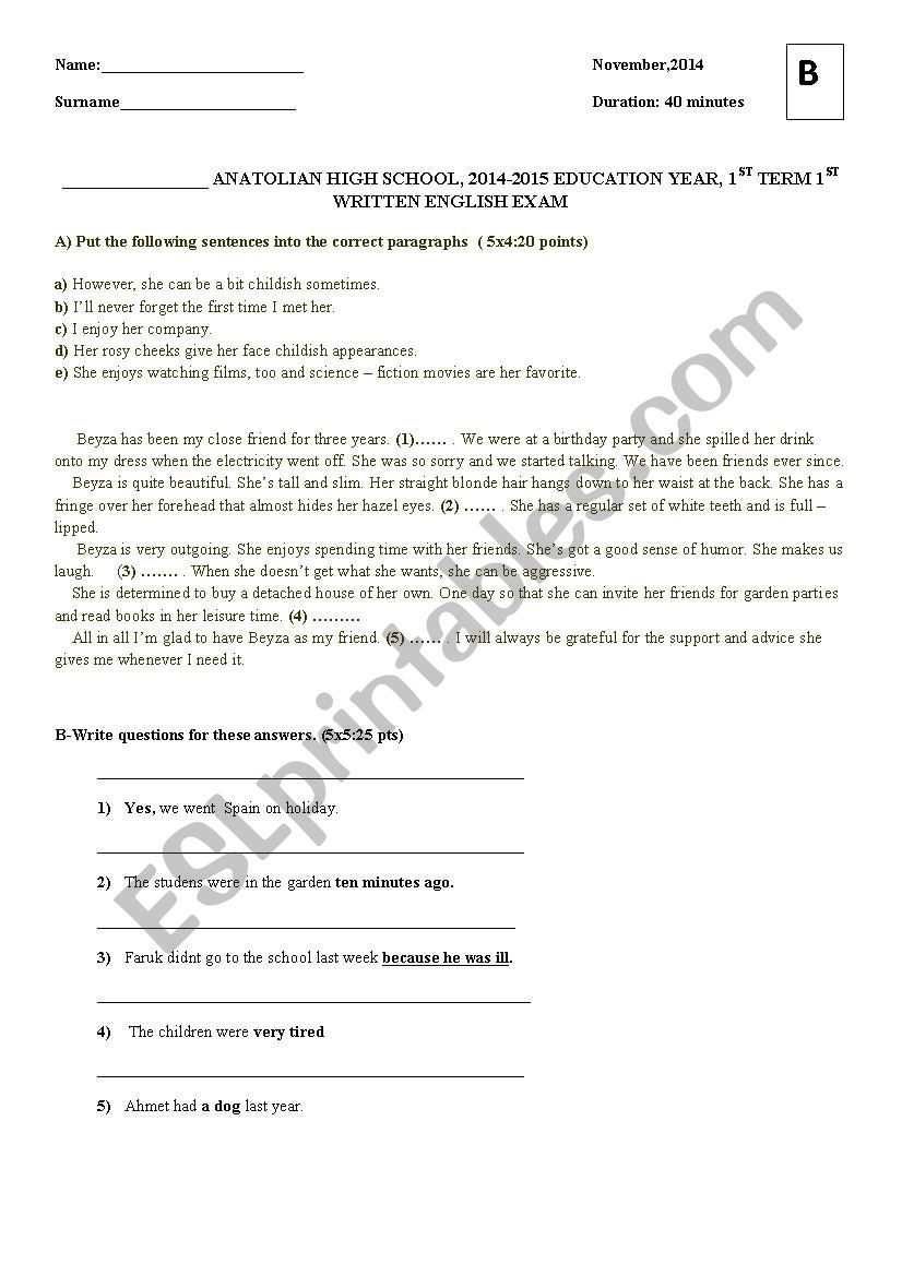 PICTURES worksheet