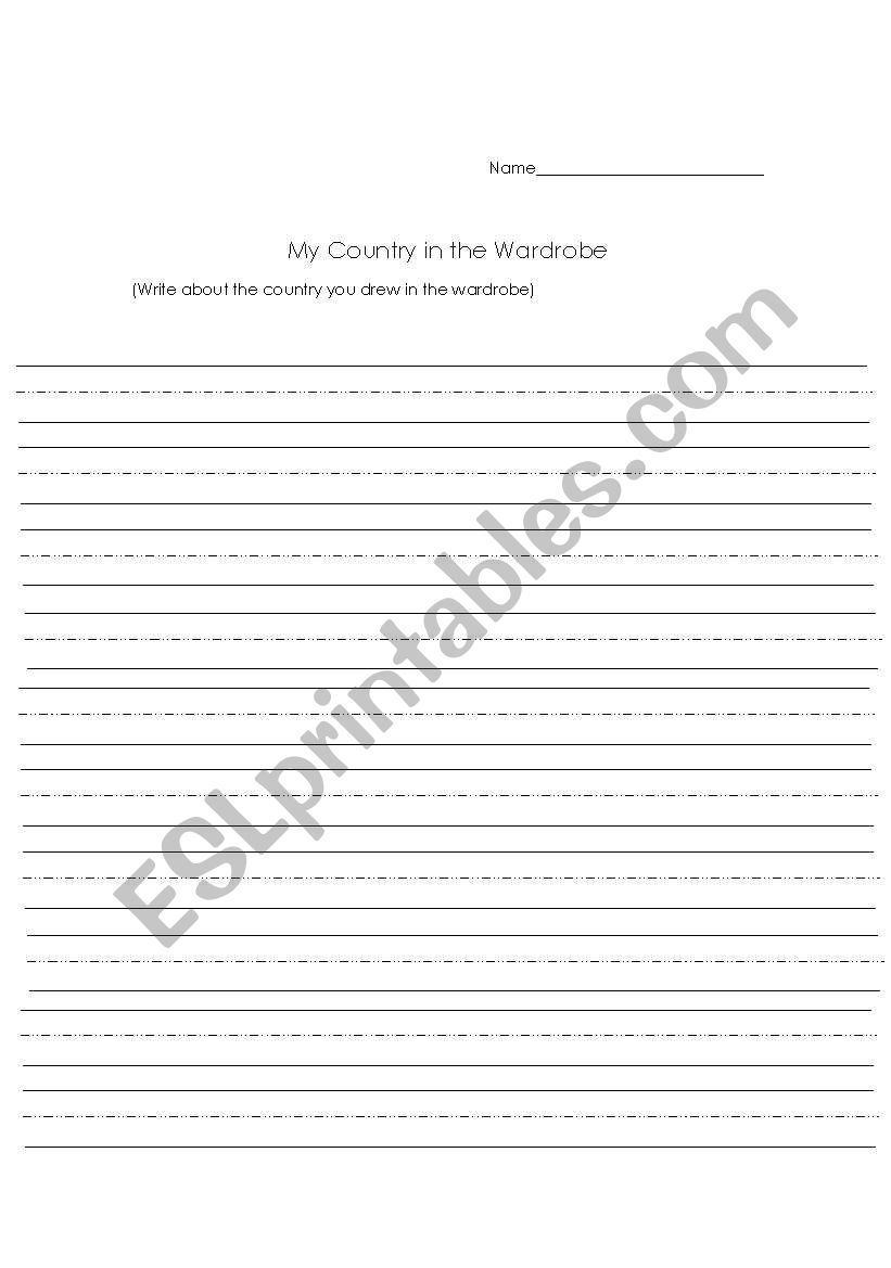 The Lion, the Witch, and the Wardrobe create your own country activity #3