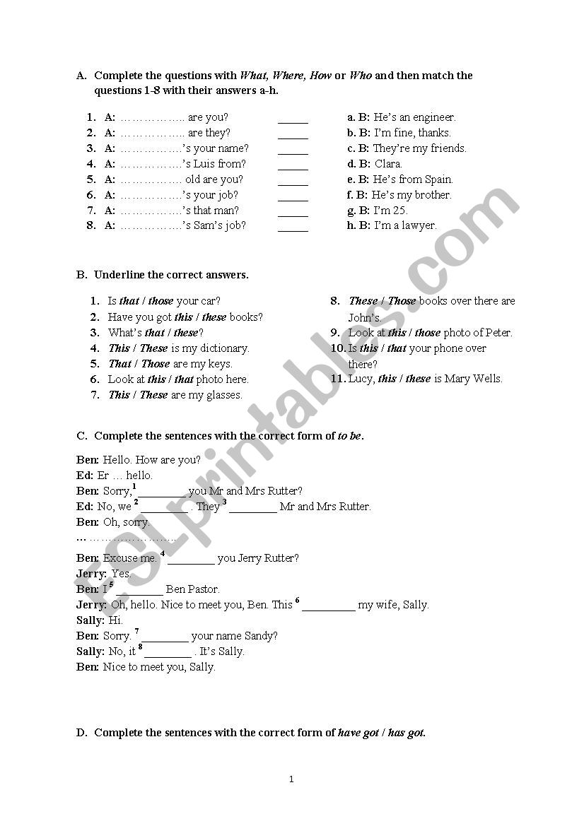 elementary mixed for beginning