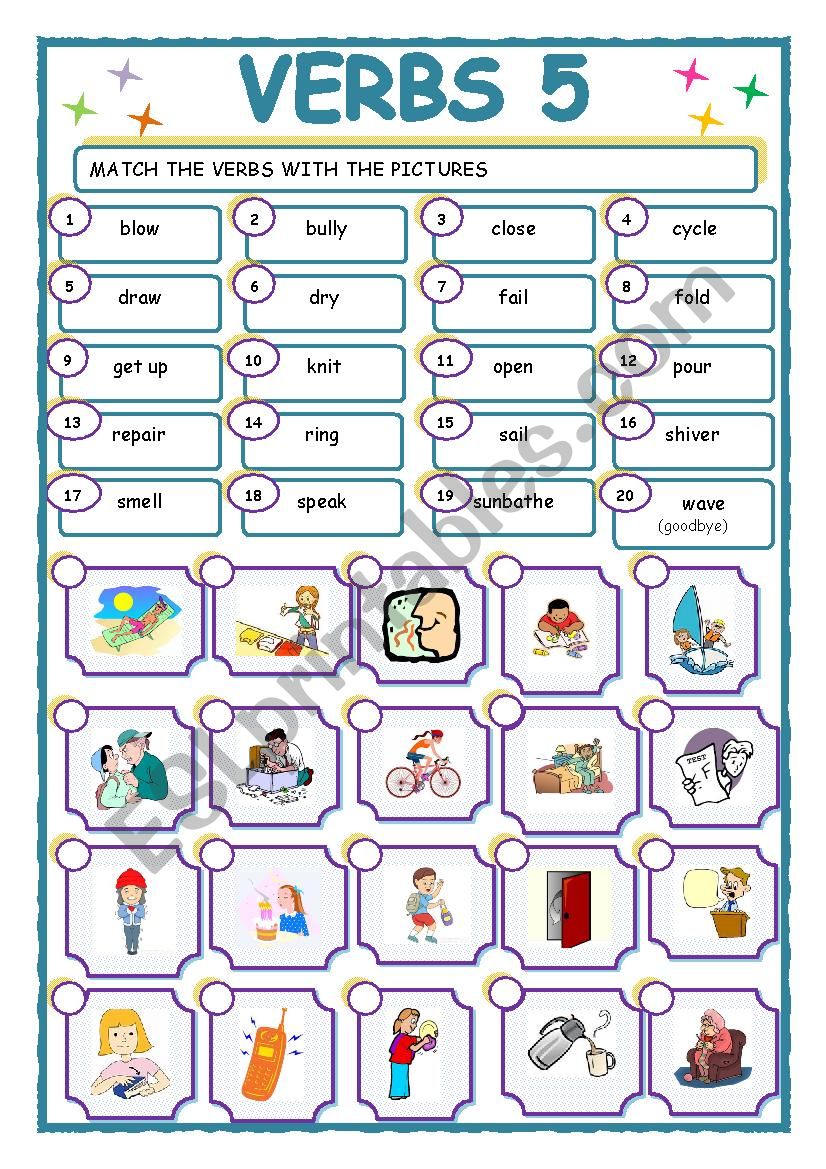 VERBS 5 worksheet