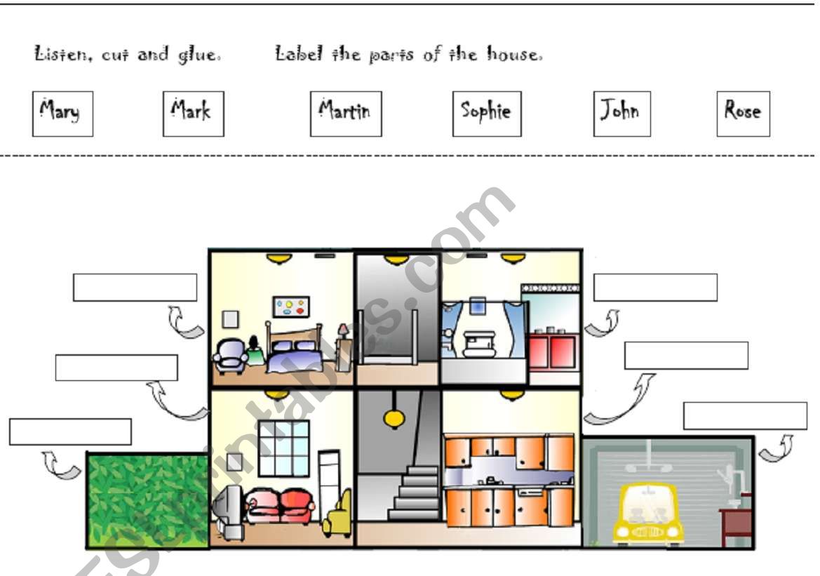 Aliens in the house worksheet