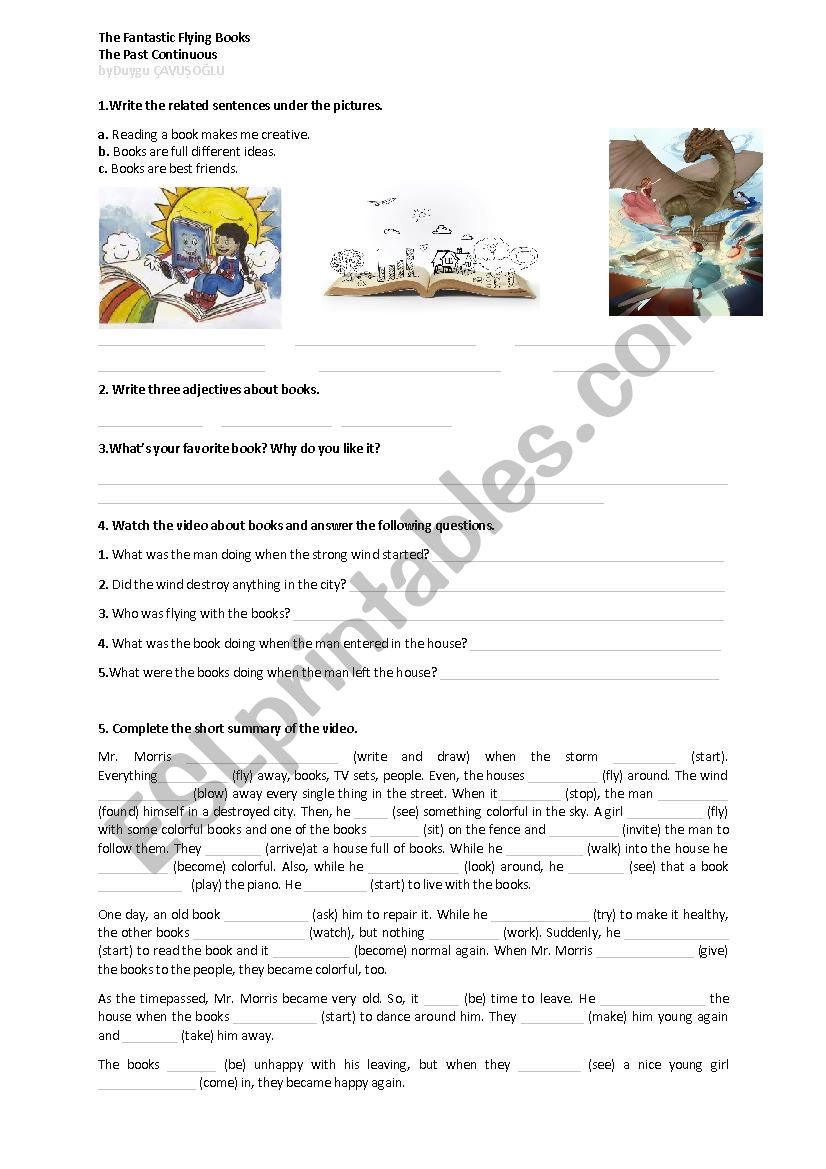 The Fantastic Flying Books worksheet