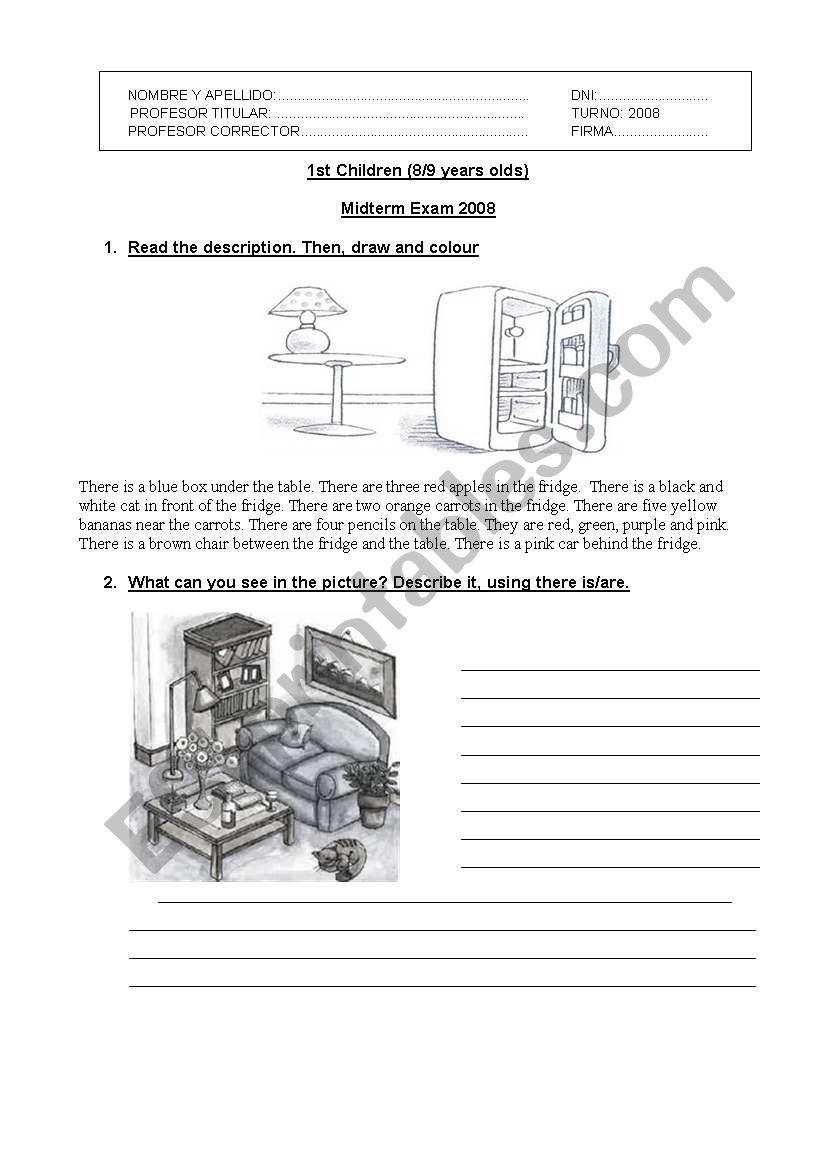 Midterm Test worksheet