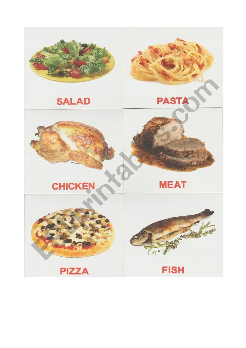 FOOD(flash-cards) worksheet