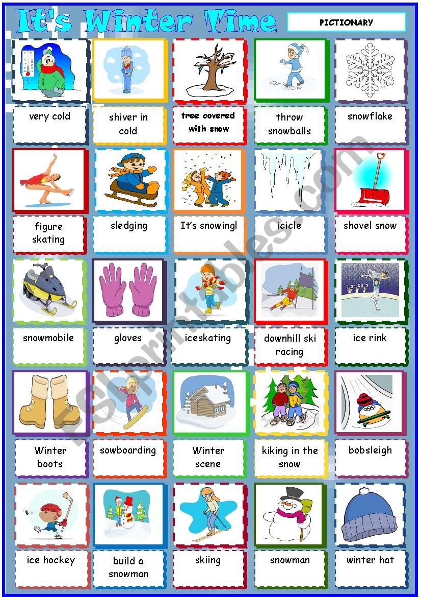 Its Winter Time! worksheet