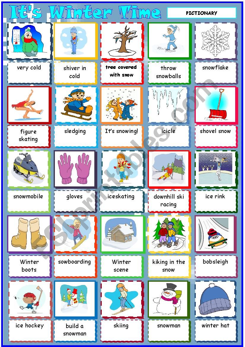 ItÂ´s Winter Time! worksheet
