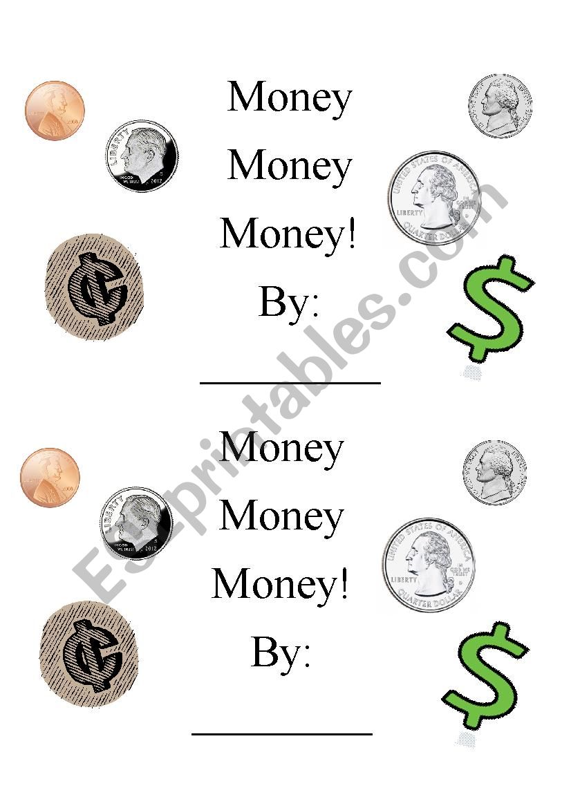 Money Booklet worksheet