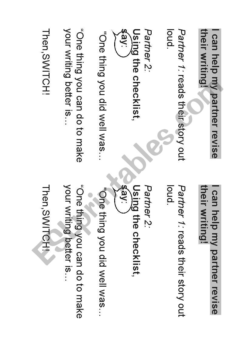 Peer Conference Revising Script