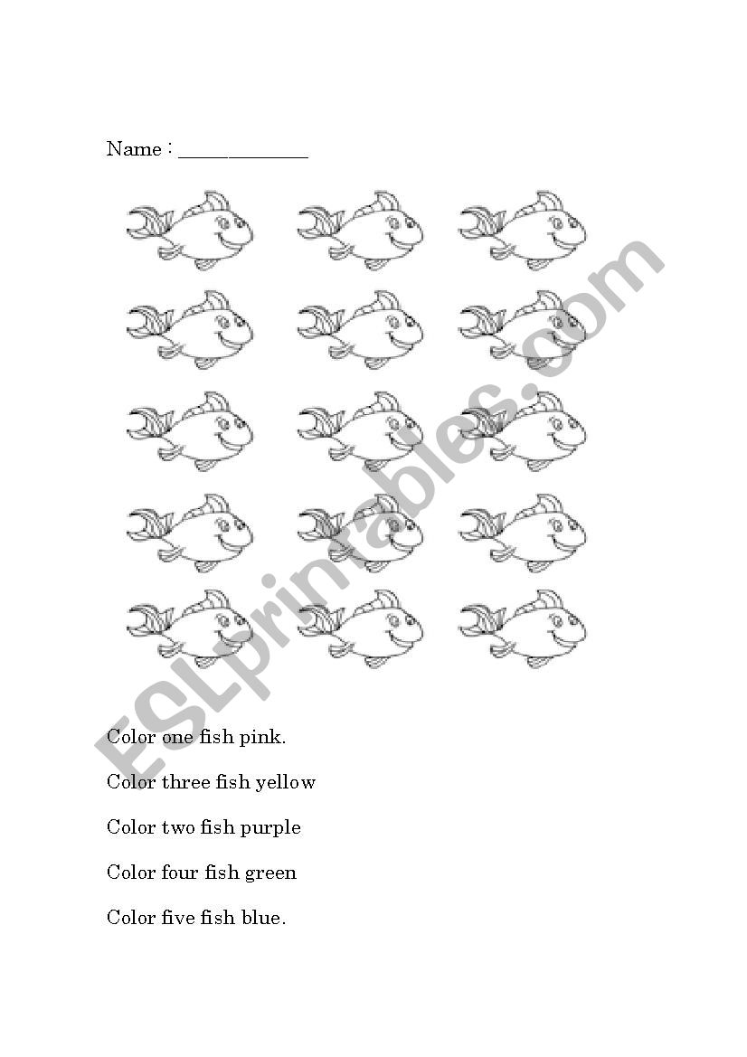 colors and numbers worksheet