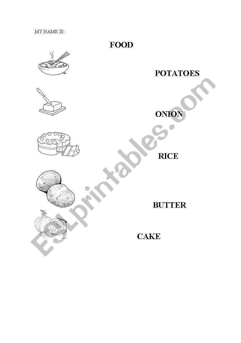 FOOD worksheet