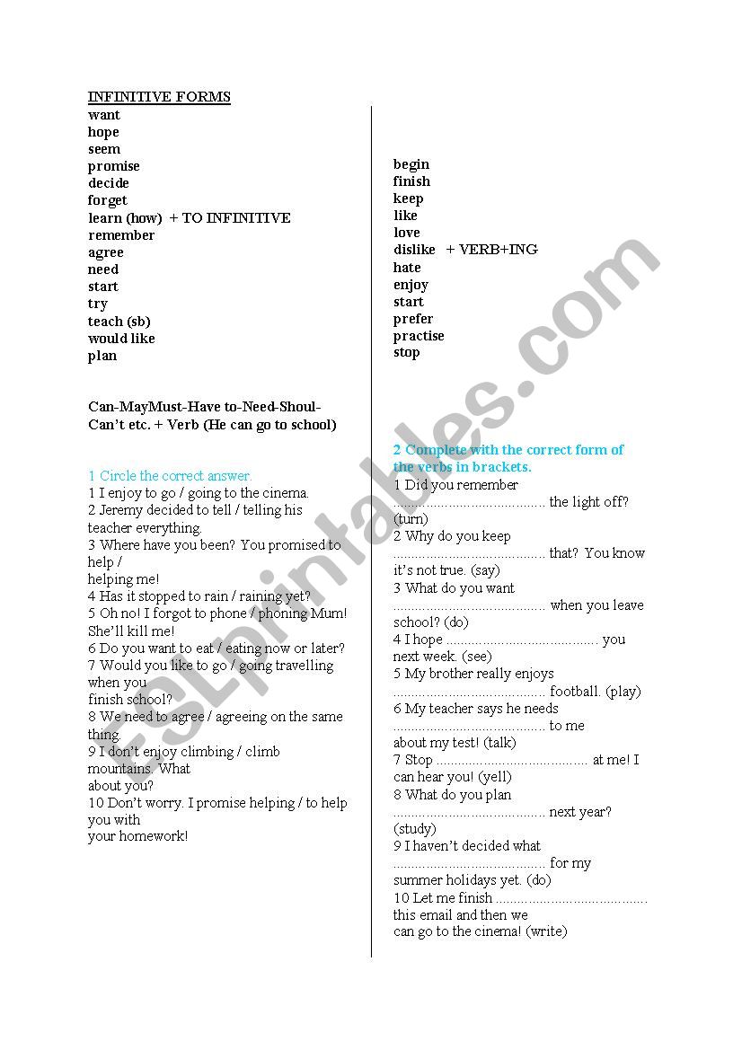 Pronoun worksheet