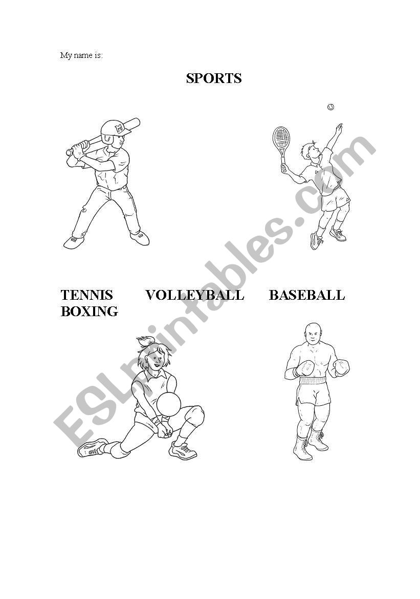 SPORTS worksheet