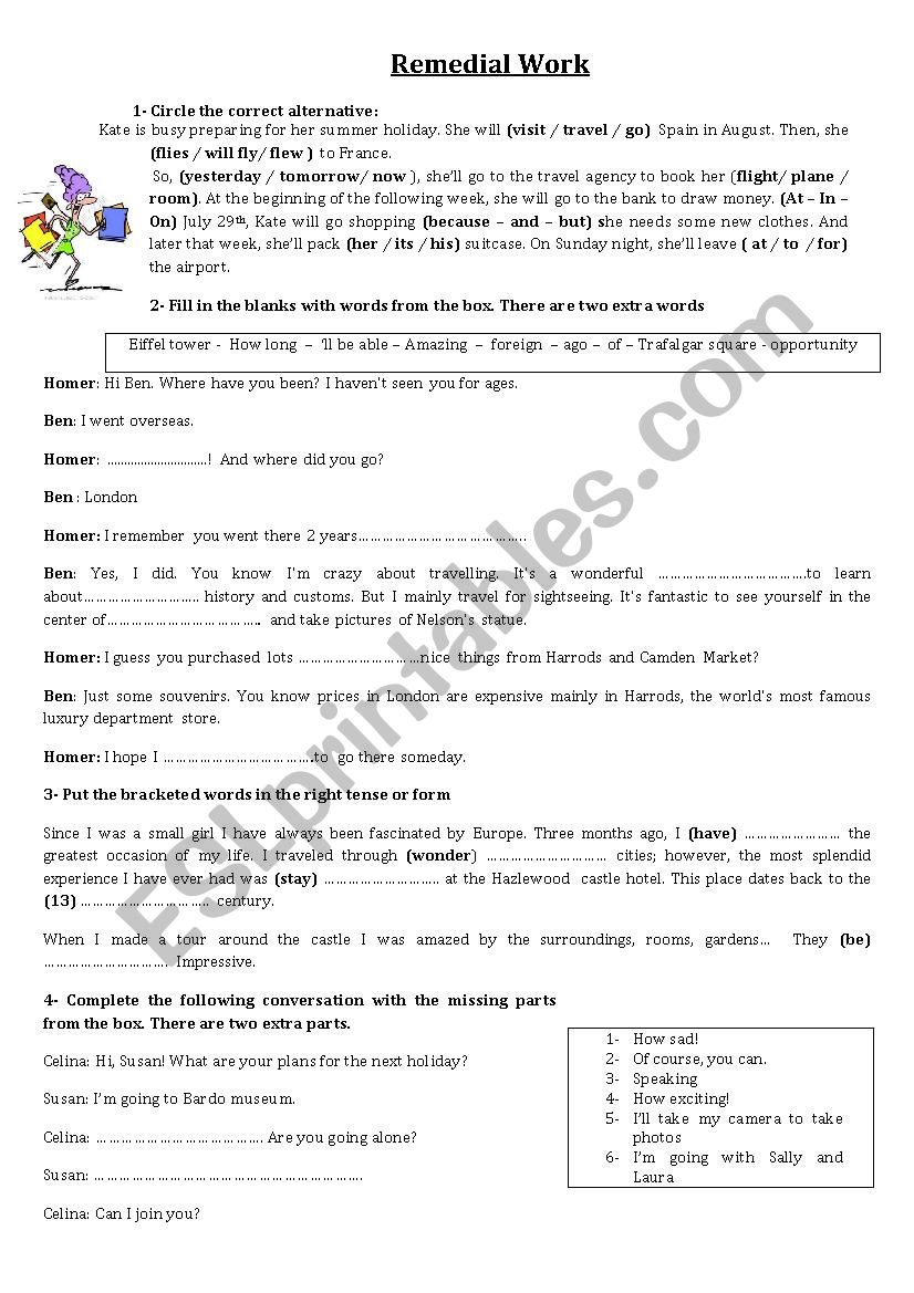 Remedial Work 1 worksheet