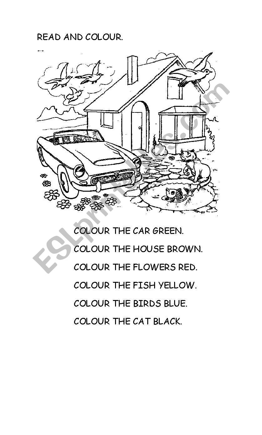 Read and colour worksheet