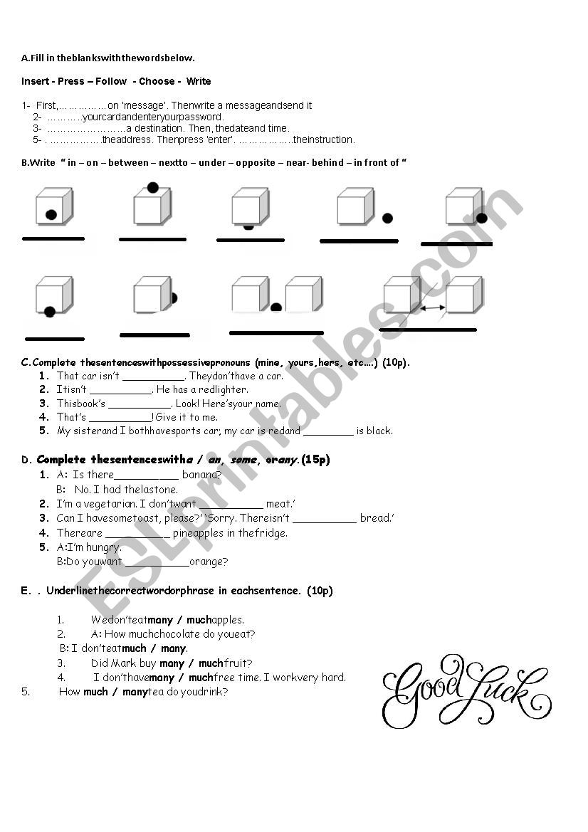 Worksheet worksheet