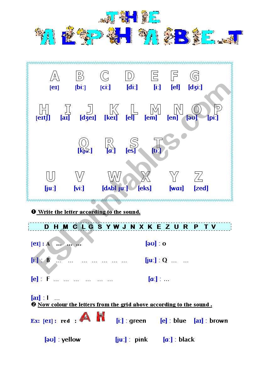 Alphabet worksheet