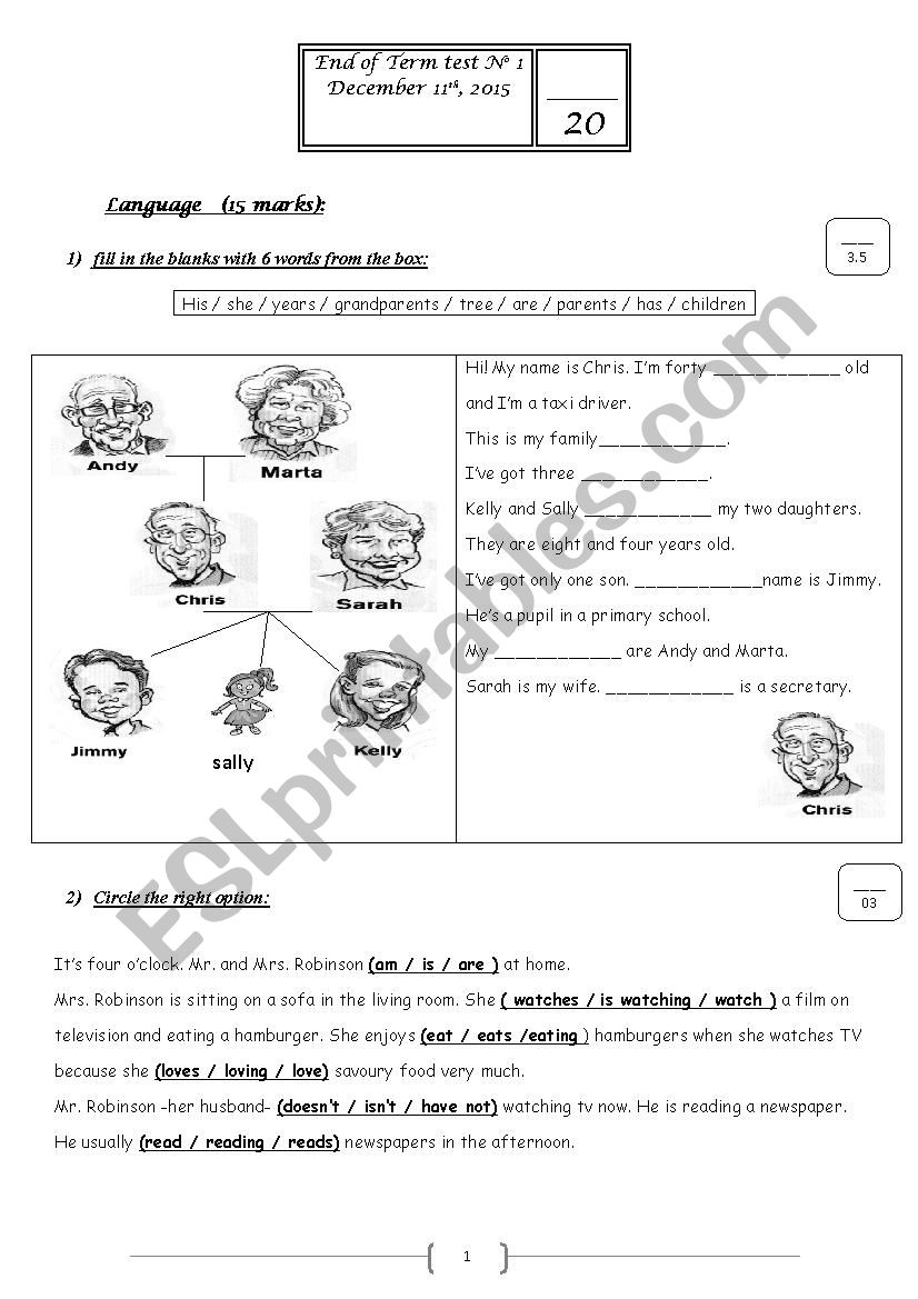 mid-term test N1 ( 7th formers)