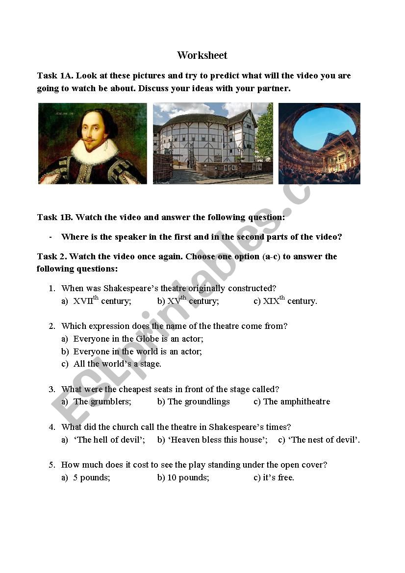 ShakespearÂ´s Globe Theatre Video from You-tube