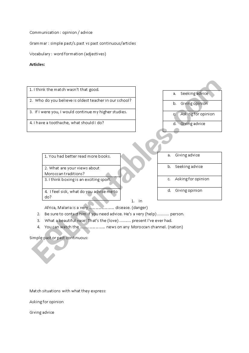 test grammar and communication