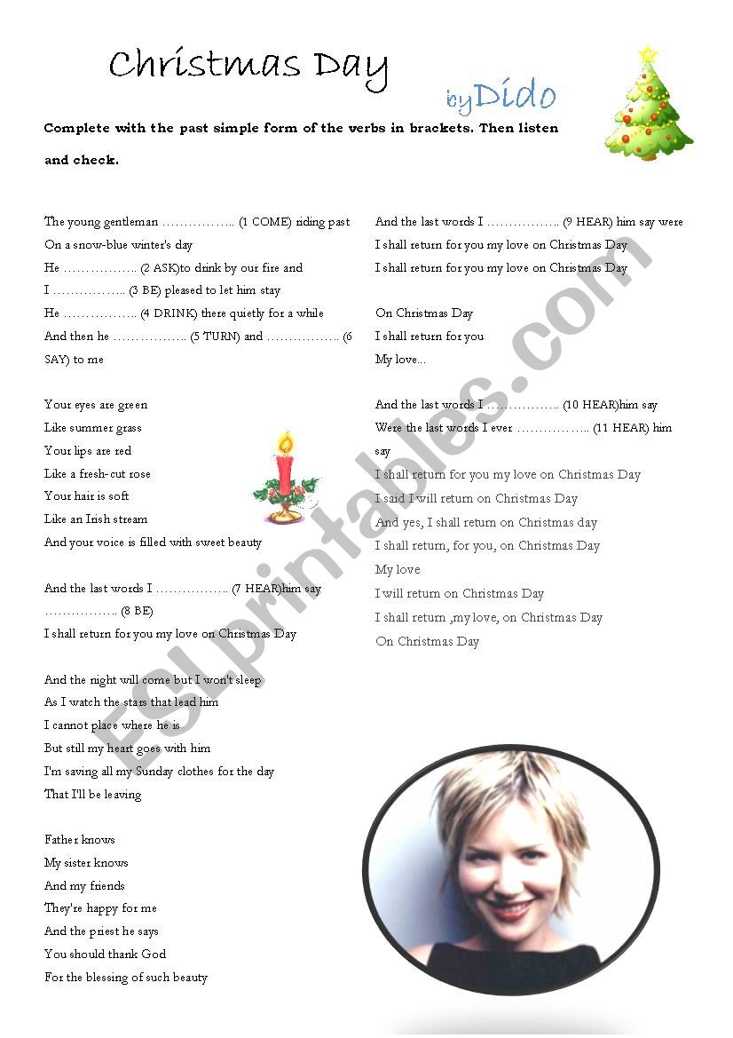 Christmas Day - DIDO worksheet