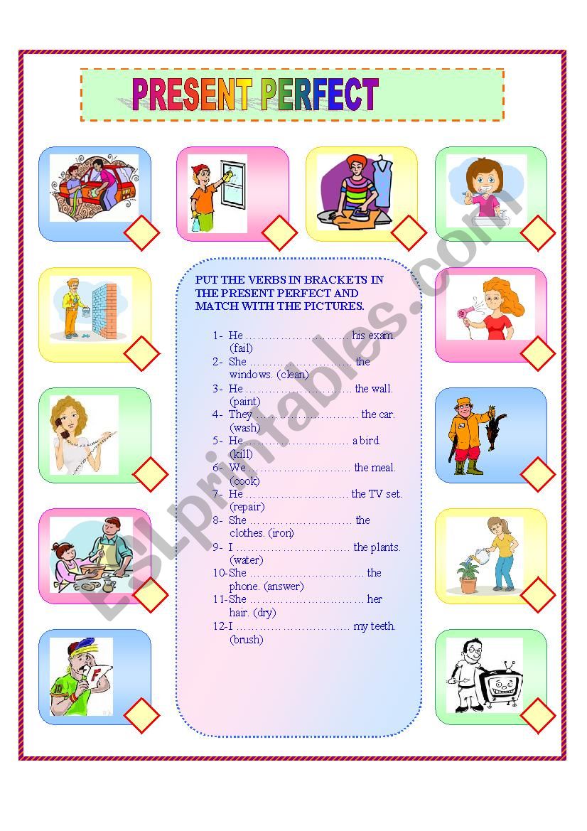 PRESENT PERFECT worksheet